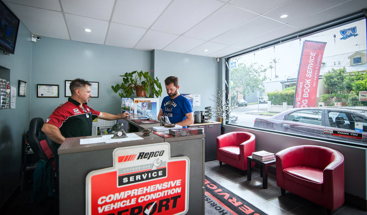 Auto Service Reception Automotive Servicing and Repairs in Rozelle plus pink slips, blue slips